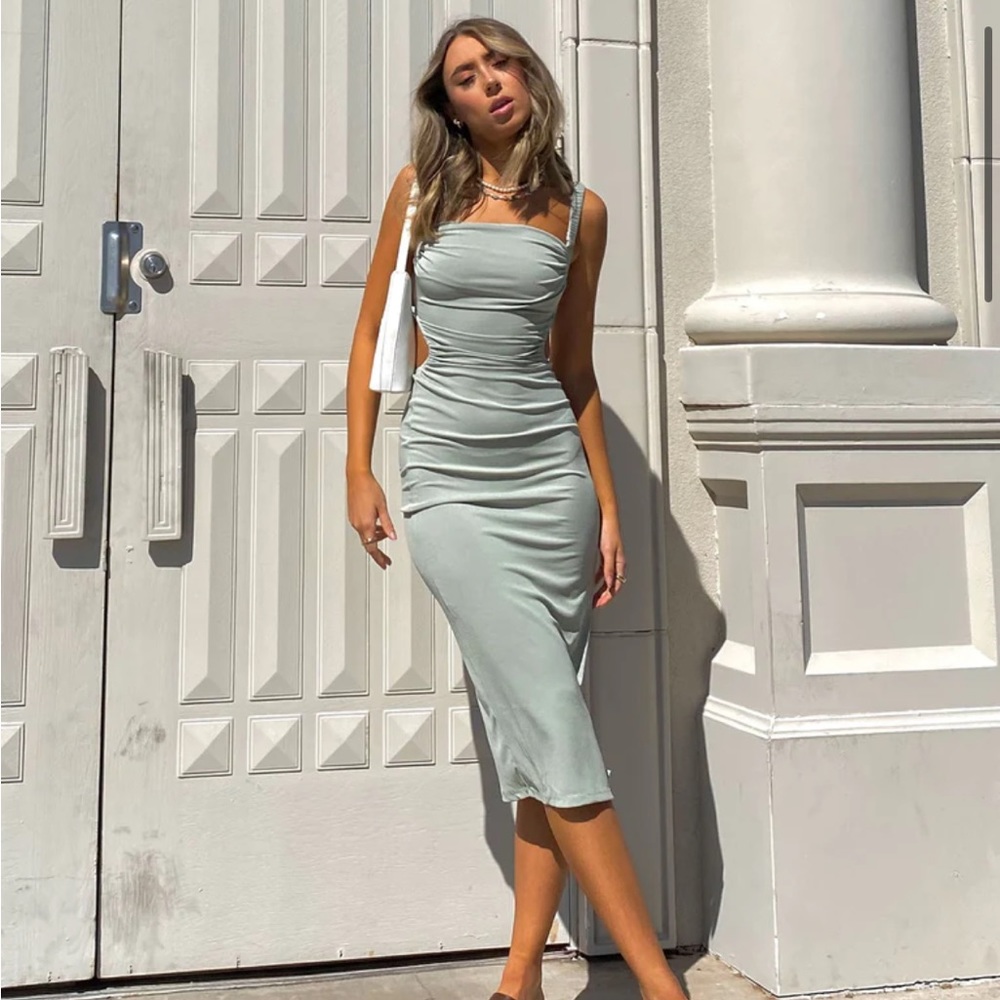 Lainey midi dress sage